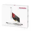 Axagon PCEM2-ND PCIe x8 - kahden M.2 NVMe M-Key -paikan sovitin, RAID, dataswitch, SP & LP