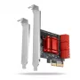 Liitäntäkortti AXAGON PCES-SA6 — PCIe - SATA (ASM1166), 6 Gbit/s, full-height/low-profile, sisäinen
