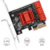 Liitäntäkortti AXAGON PCES-SA6 — PCIe - SATA (ASM1166), 6 Gbit/s, full-height/low-profile, sisäinen