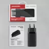 Axagon ACU-DPQ65 GaN-seinälaturi 65W, 3 liitäntää (USB-A + kaksi USB-C), PD3.0/QC4+/PPS/Apple