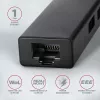 Axagon HMA-GL3A moniporttikeskitin USB 3.0 Type-A Gbit-LAN 3x USB-A microSD johdollinen USB 3.2 Gen 1 (3.1 Gen 1) Type-A musta