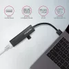 Axagon HMA-GL3A moniporttikeskitin USB 3.0 Type-A Gbit-LAN 3x USB-A microSD johdollinen USB 3.2 Gen 1 (3.1 Gen 1) Type-A musta