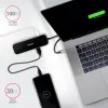 Axagon HMC-6GL USB 3.2 Gen 1 -keskitin, 3x USB-A, HDMI 4K/30Hz, RJ-45, PD 100W, 20 cm USB-C-kaapeli