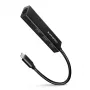USB-C-keskitin Axagon HMC-GL3A 3x USB-A Gbit-LAN musta