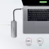 Axagon HMC-5 USB 3.2 Gen 1 -keskitin, 2x USB-A, HDMI, SD/microSD, PD 100W, 20 cm USB-C-kaapeli