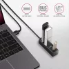 Axagon HUE-M1AL 4x USB 3.2 Gen 1 MINI-keskitin, metalli, 1,2 m USB-A-kaapeli