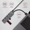 Axagon HUE-MSA Superspeed USB-A-kytkinkeskitin 4x USB 3.0 aktiivinen - 20cm musta USB 3.2 Gen 1 (3.1 Gen 1) Type-A 5000 Mbit/s harmaa
