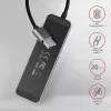 Axagon HUE-MSA Superspeed USB-A-kytkinkeskitin 4x USB 3.0 aktiivinen - 20cm musta USB 3.2 Gen 1 (3.1 Gen 1) Type-A 5000 Mbit/s harmaa