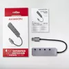 Axagon HUE-MSA Superspeed USB-A-kytkinkeskitin 4x USB 3.0 aktiivinen - 20cm musta USB 3.2 Gen 1 (3.1 Gen 1) Type-A 5000 Mbit/s harmaa