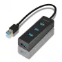 Axagon HUE-S2B 4x USB 3.0 CHARGING -keskitin, virransyöttö Micro-USB:n kautta