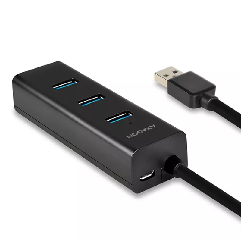 Axagon HUE-S2B 4x USB 3.0 CHARGING -keskitin, virransyöttö Micro-USB:n kautta