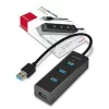 Axagon HUE-S2B 4x USB 3.0 CHARGING -keskitin, virransyöttö Micro-USB:n kautta