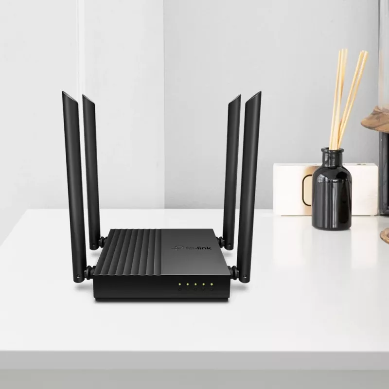 TP-Link ARCHER A64 langaton reititin Gigabit Ethernet dualband (2,4 GHz / 5 GHz) musta