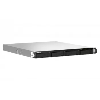 QNAP TS-464U-RP NAS teline (1U) Intel® Celeron® N5095 8 GB DDR4 0 TB QNAP Turbo System alumiini, musta