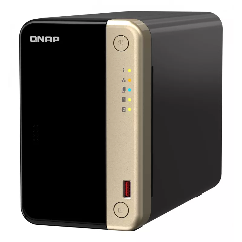 QNAP TS-264 NAS Tower Intel® Celeron® N5095 8 GB 0 TB QNAP QTS musta, kulta