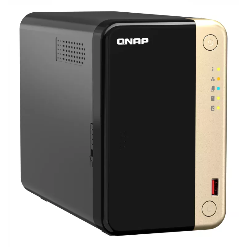 QNAP TS-264 NAS Tower Intel® Celeron® N5095 8 GB 0 TB QNAP QTS musta, kulta