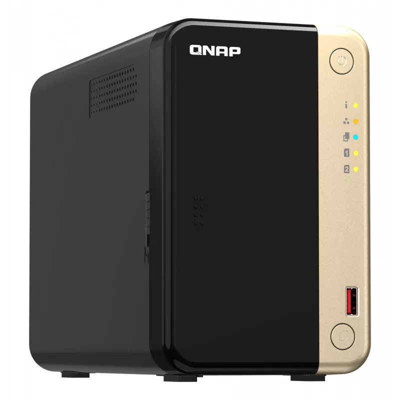 QNAP TS-264 NAS Tower Intel® Celeron® N5095 8 GB 0 TB QNAP QTS musta, kulta