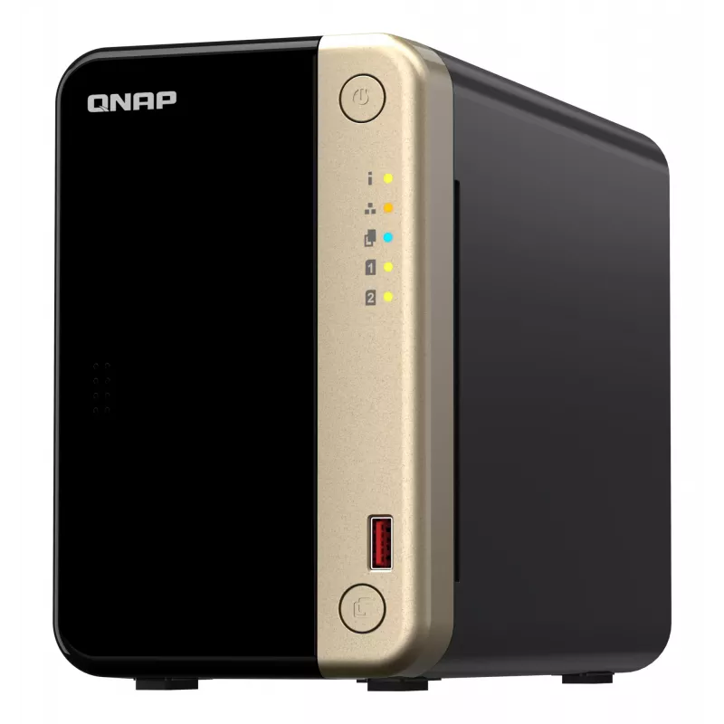 QNAP TS-264 NAS Tower Intel® Celeron® N5095 8 GB 0 TB QNAP QTS musta, kulta