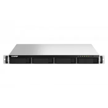 QNAP TS-464U NAS teline (1U) Intel® Celeron® N5095 8 GB DDR4 0 TB QNAP Turbo System alumiini, musta