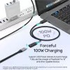 Unitek C14086BK-1.5M USB-C-jatkokaapeli (U/N), 10 Gbps, 4K, PD 100 W, 1,5 m, musta