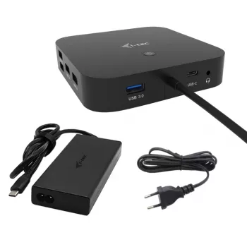 i-tec USB-C HDMI Dual DP -telakointiasema Power Delivery 100 W + yleislaturi 100 W