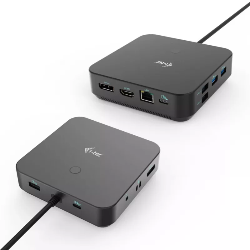 i-tec USB-C HDMI Dual DP -telakointiasema Power Delivery 100 W + yleislaturi 100 W