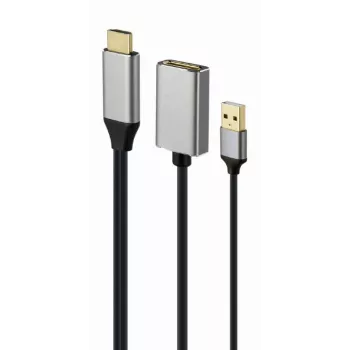 GEMBIRD Aktiivinen 4K HDMI-uros DisplayPort-naaras -sovitin, musta