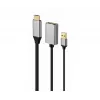 GEMBIRD Aktiivinen 4K HDMI-uros DisplayPort-naaras -sovitin, musta