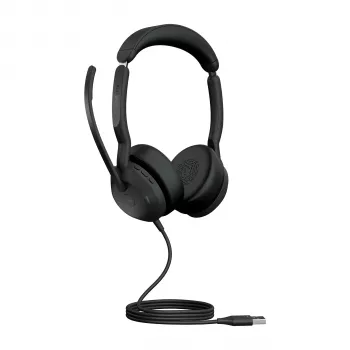 Jabra Evolve2 50 - USB-A MS Stereo, johdollinen, toimisto/callcenter, 20 - 20000 Hz, 127 g, kuulokemikrofoni, musta