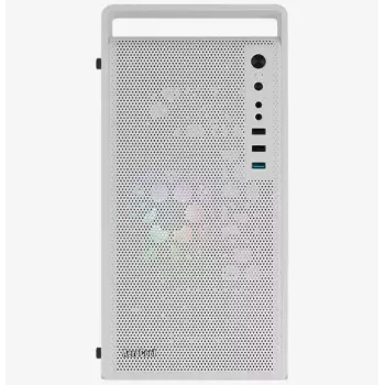 PC-kotelo AEROCOOL PGS CS-109-G-WT-v1 Mini Tower SPCC valkoinen — microATX, jopa 26 cm GPU, FRGB, Mesh-etu