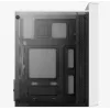 PC-kotelo AEROCOOL PGS CS-109-G-WT-v1 Mini Tower SPCC valkoinen — microATX, jopa 26 cm GPU, FRGB, Mesh-etu
