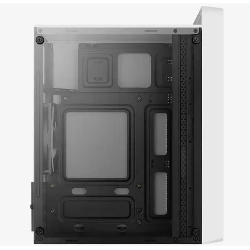 PC-kotelo AEROCOOL PGS CS-109-G-WT-v1 Mini Tower SPCC valkoinen — microATX, jopa 26 cm GPU, FRGB, Mesh-etu