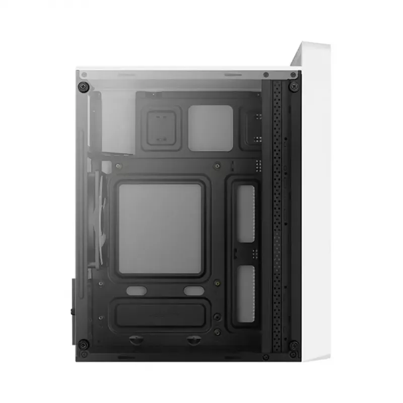 PC-kotelo AEROCOOL PGS CS-109-G-WT-v1 Mini Tower SPCC valkoinen — microATX, jopa 26 cm GPU, FRGB, Mesh-etu