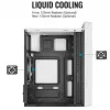 PC-kotelo AEROCOOL PGS CS-109-G-WT-v1 Mini Tower SPCC valkoinen — microATX, jopa 26 cm GPU, FRGB, Mesh-etu