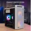 PC-kotelo AEROCOOL PGS CS-109-G-WT-v1 Mini Tower SPCC valkoinen — microATX, jopa 26 cm GPU, FRGB, Mesh-etu