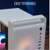 PC-kotelo AEROCOOL PGS CS-109-G-WT-v1 Mini Tower SPCC valkoinen — microATX, jopa 26 cm GPU, FRGB, Mesh-etu