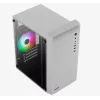 PC-kotelo AEROCOOL PGS CS-109-G-WT-v1 Mini Tower SPCC valkoinen — microATX, jopa 26 cm GPU, FRGB, Mesh-etu