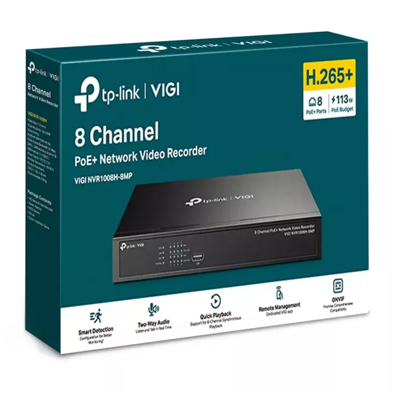 TP-Link VIGI 8-kanavainen PoE+ verkkotallennin