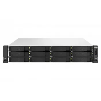 QNAP TS-h1887XU-RP NAS rack (2U) Intel Xeon E E-2334 16 GB DDR4 0 TB QuTS hero Black, valkoinen