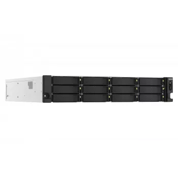 QNAP TS-H1887XU-RP NAS rack (2U) Intel Xeon E E-2336 32 GB DDR4 0 TB QuTS hero Black, valkoinen