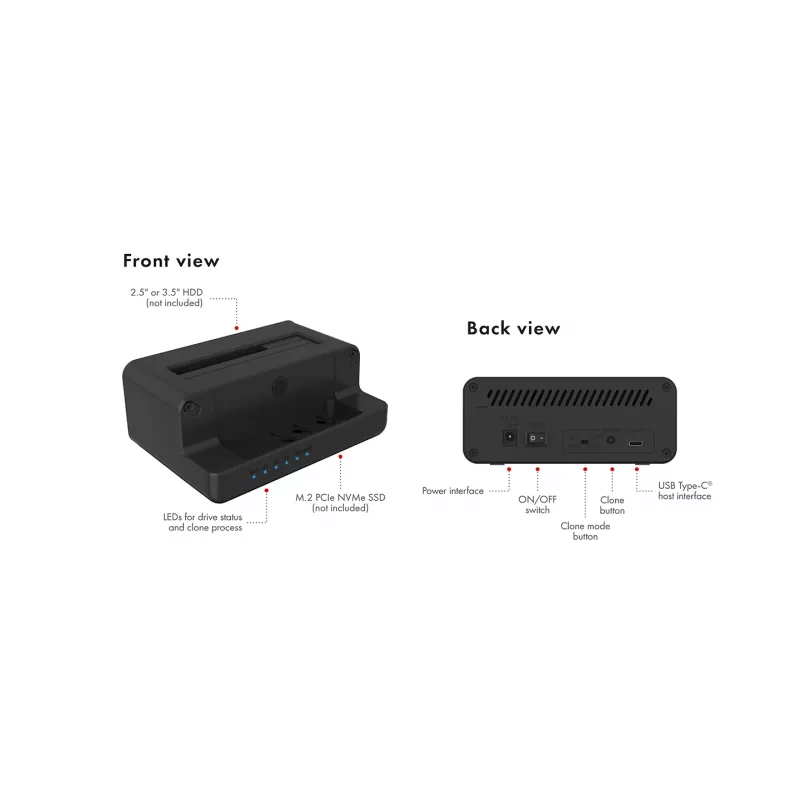ICY BOX IB-2914MSCL-C31 USB 3.2 Gen 2 (3.1 Gen 2) Type-C musta
