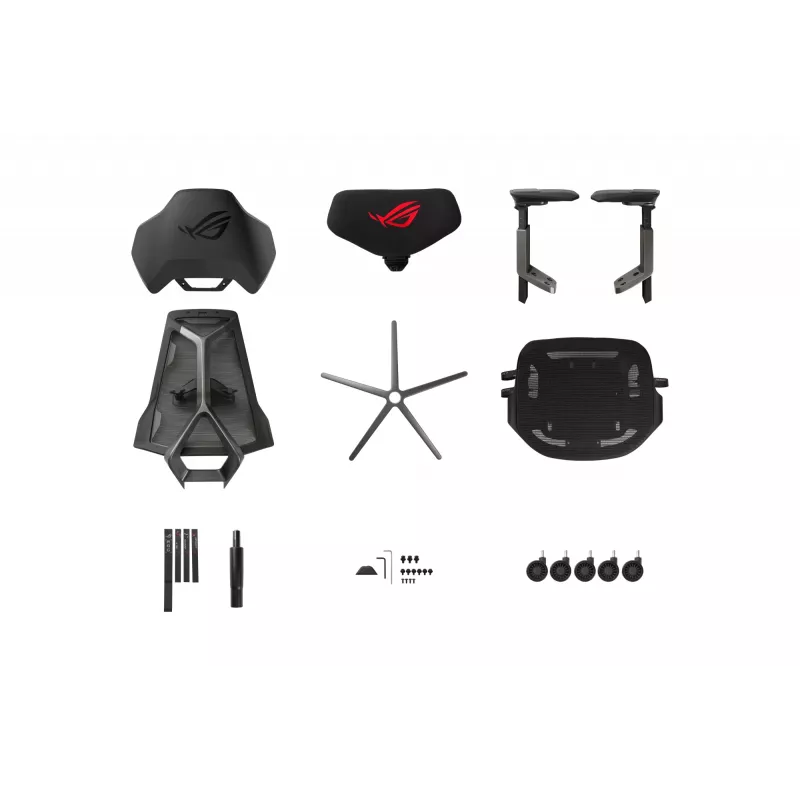 Mesh-istuin ASUS ROG Destrier Ergo Mesh-selkänoja musta 720 mm 840 mm 134 cm