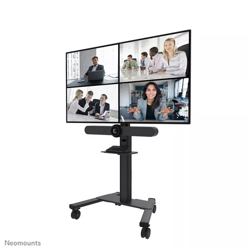 Neomounts Select AFLS-825BL1 video- ja multimediasarja (kamerahylly, AV-hylly, Logitech Rally Bar (Mini) -sovitin) FL50S-825BL1:lle, enintään 9 kg, teräs, musta