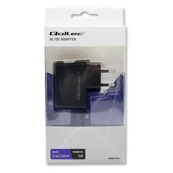 Virtalähde Qoltec 51021 sisäkäyttöön musta 220–240 V 1,4 m kaapeli