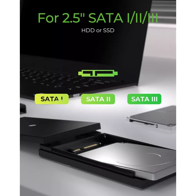 ICY BOX IB-200T-C3 SSD-kotelo musta 2,5 tuumaa