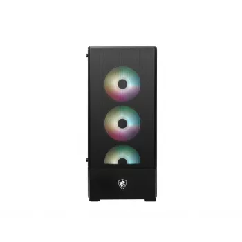 PC-kotelo MSI MAG FORGE 112R Midi-Tower musta karkaistulla lasilla, 3x120mm etutuulettimet, ATX/Micro-ATX/Mini-ITX tuki