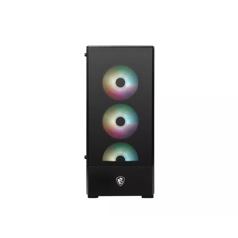 PC-kotelo MSI MAG FORGE 112R Midi-Tower musta karkaistulla lasilla, 3x120mm etutuulettimet, ATX/Micro-ATX/Mini-ITX tuki