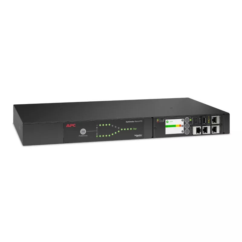 APC Automatic Transfer Switch AP4423A - (8x) C13 + (1x) C19, 3680W, räkkiasennettava, 1U