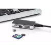 DIGITUS USB 3.0 -kortinlukija, tukee MS/SD/SDHC/MiniSD/M2/CF/MD/SDXC-kortteja, 1M USB-A-liitäntäkaapeli