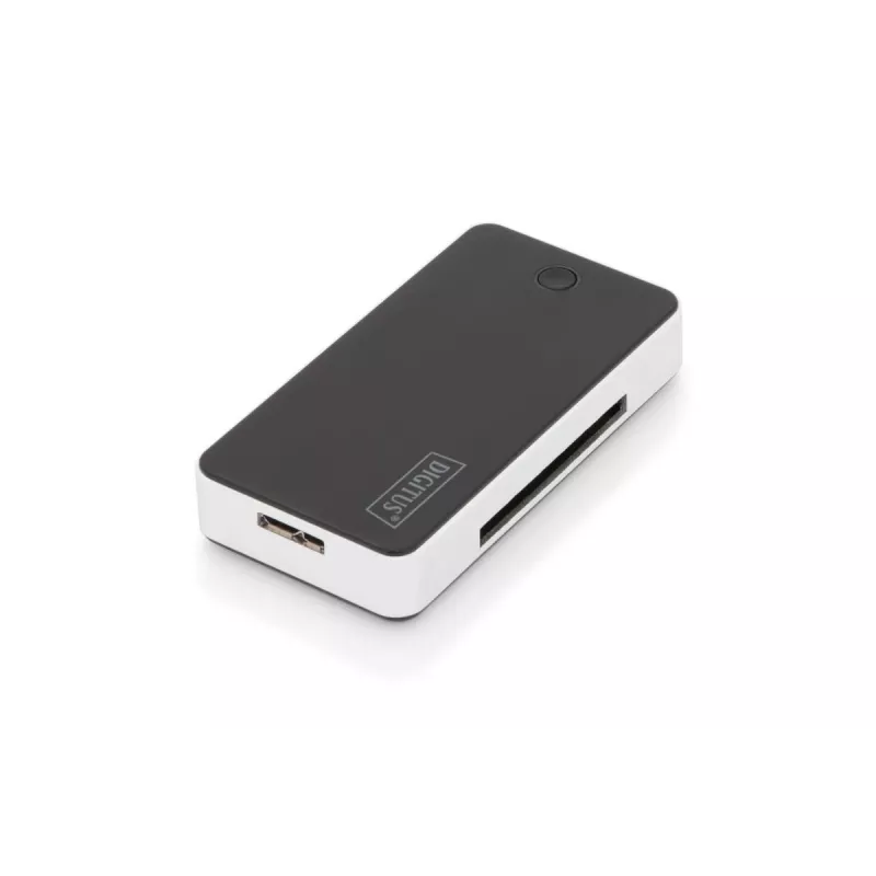 DIGITUS USB 3.0 -kortinlukija, tukee MS/SD/SDHC/MiniSD/M2/CF/MD/SDXC-kortteja, 1M USB-A-liitäntäkaapeli